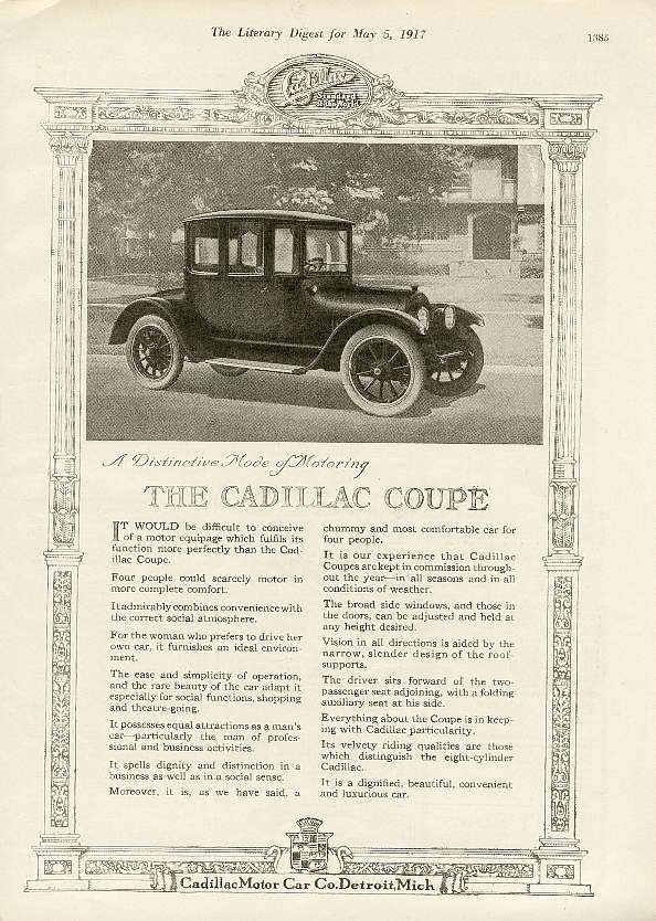 1917 Cadillac Auto Advertising